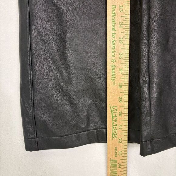 Spanx Black Faux Leather High Waisted Flare Pull On Pants Size Small - Picture 6 of 11